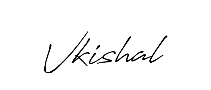 Vkishal stylish signature style. Best Handwritten Sign (Antro_Vectra_Bolder) for my name. Handwritten Signature Collection Ideas for my name Vkishal. Vkishal signature style 7 images and pictures png