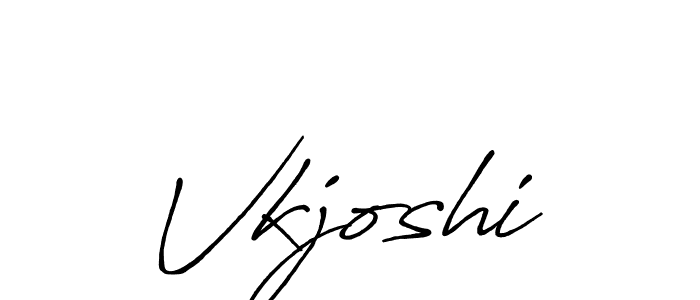 Also we have Vkjoshi name is the best signature style. Create professional handwritten signature collection using Antro_Vectra_Bolder autograph style. Vkjoshi signature style 7 images and pictures png