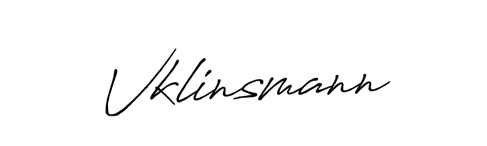 Vklinsmann stylish signature style. Best Handwritten Sign (Antro_Vectra_Bolder) for my name. Handwritten Signature Collection Ideas for my name Vklinsmann. Vklinsmann signature style 7 images and pictures png