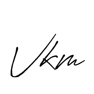 Also we have Vkm name is the best signature style. Create professional handwritten signature collection using Antro_Vectra_Bolder autograph style. Vkm signature style 7 images and pictures png