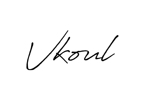 Use a signature maker to create a handwritten signature online. With this signature software, you can design (Antro_Vectra_Bolder) your own signature for name Vkoul. Vkoul signature style 7 images and pictures png