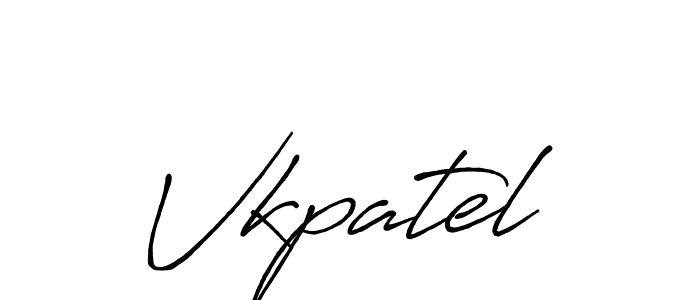 Use a signature maker to create a handwritten signature online. With this signature software, you can design (Antro_Vectra_Bolder) your own signature for name Vkpatel. Vkpatel signature style 7 images and pictures png