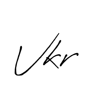 Create a beautiful signature design for name Vkr. With this signature (Antro_Vectra_Bolder) fonts, you can make a handwritten signature for free. Vkr signature style 7 images and pictures png