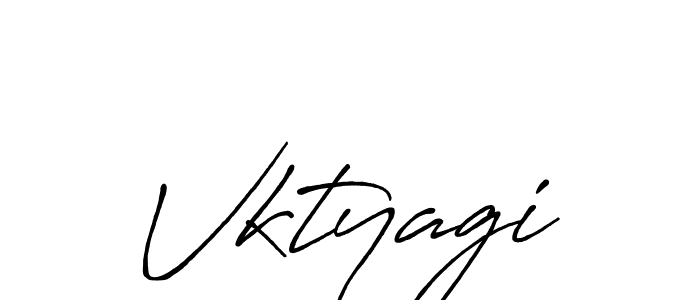 How to make Vktyagi name signature. Use Antro_Vectra_Bolder style for creating short signs online. This is the latest handwritten sign. Vktyagi signature style 7 images and pictures png
