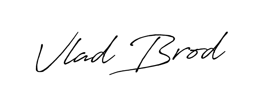 How to make Vlad Brod name signature. Use Antro_Vectra_Bolder style for creating short signs online. This is the latest handwritten sign. Vlad Brod signature style 7 images and pictures png