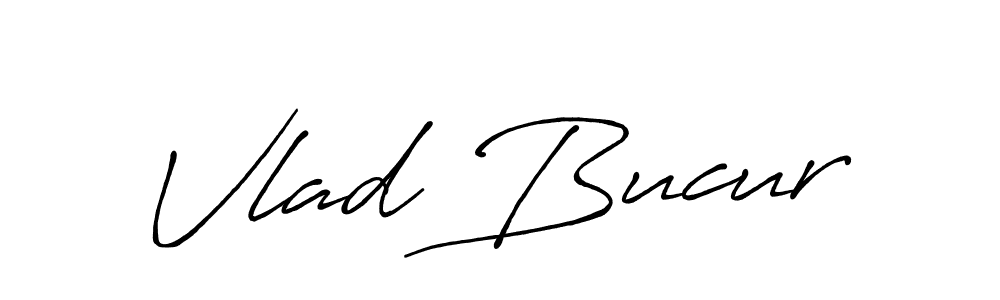 How to make Vlad Bucur name signature. Use Antro_Vectra_Bolder style for creating short signs online. This is the latest handwritten sign. Vlad Bucur signature style 7 images and pictures png