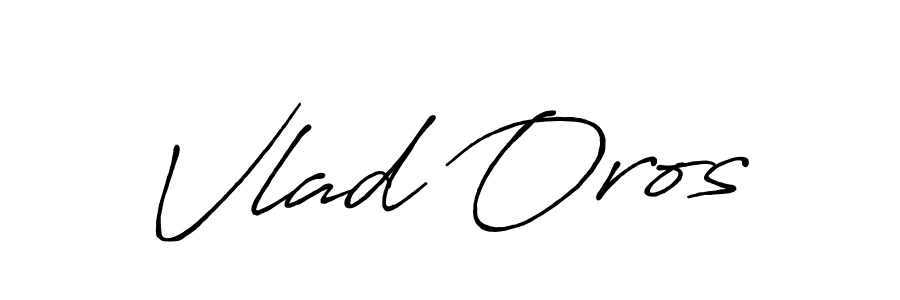 How to make Vlad Oros name signature. Use Antro_Vectra_Bolder style for creating short signs online. This is the latest handwritten sign. Vlad Oros signature style 7 images and pictures png