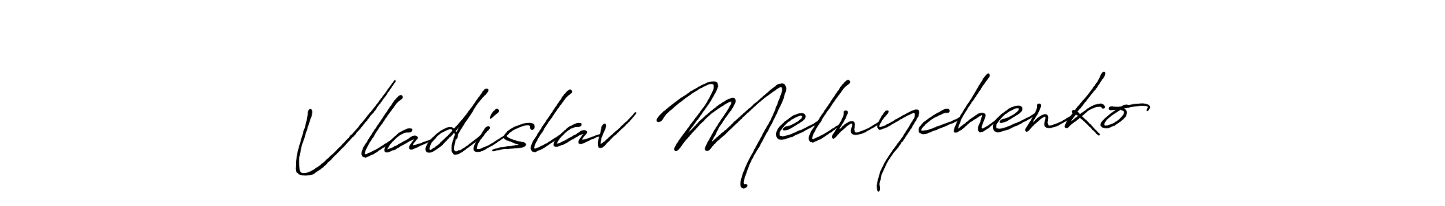 Design your own signature with our free online signature maker. With this signature software, you can create a handwritten (Antro_Vectra_Bolder) signature for name Vladislav Melnychenko. Vladislav Melnychenko signature style 7 images and pictures png