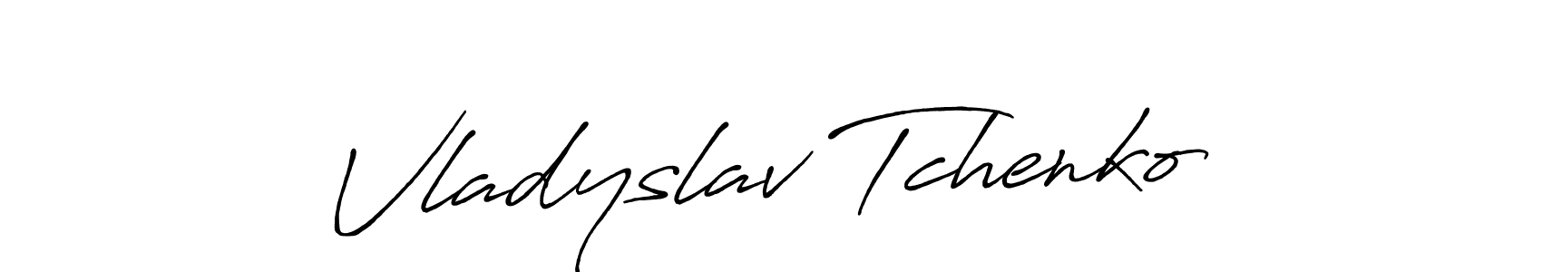 Create a beautiful signature design for name Vladyslav Tchenko. With this signature (Antro_Vectra_Bolder) fonts, you can make a handwritten signature for free. Vladyslav Tchenko signature style 7 images and pictures png