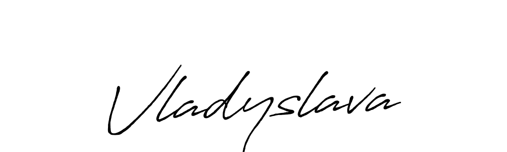 Vladyslava stylish signature style. Best Handwritten Sign (Antro_Vectra_Bolder) for my name. Handwritten Signature Collection Ideas for my name Vladyslava. Vladyslava signature style 7 images and pictures png