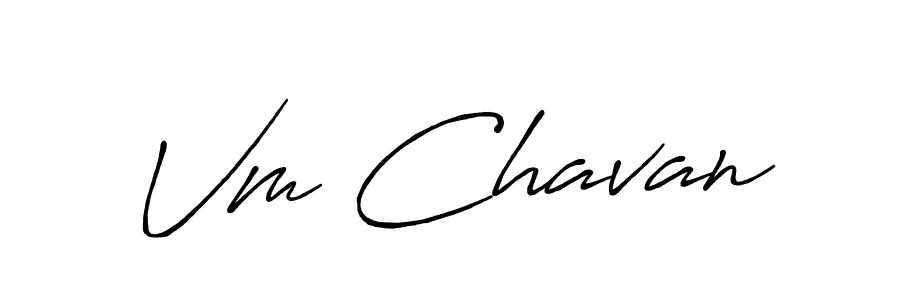 Use a signature maker to create a handwritten signature online. With this signature software, you can design (Antro_Vectra_Bolder) your own signature for name Vm Chavan. Vm Chavan signature style 7 images and pictures png