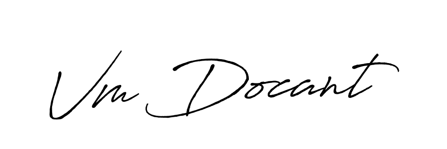 How to make Vm Docant signature? Antro_Vectra_Bolder is a professional autograph style. Create handwritten signature for Vm Docant name. Vm Docant signature style 7 images and pictures png