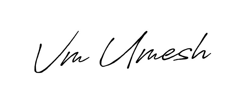 Make a beautiful signature design for name Vm Umesh. Use this online signature maker to create a handwritten signature for free. Vm Umesh signature style 7 images and pictures png