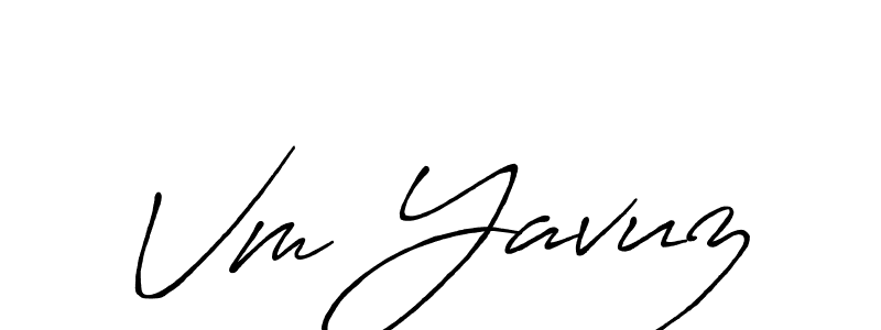 It looks lik you need a new signature style for name Vm Yavuz. Design unique handwritten (Antro_Vectra_Bolder) signature with our free signature maker in just a few clicks. Vm Yavuz signature style 7 images and pictures png