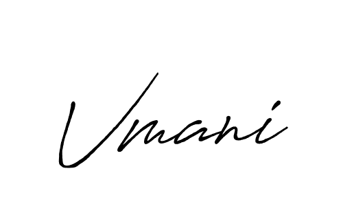 Design your own signature with our free online signature maker. With this signature software, you can create a handwritten (Antro_Vectra_Bolder) signature for name Vmani. Vmani signature style 7 images and pictures png