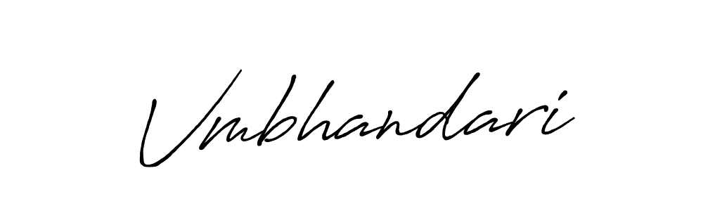 Also we have Vmbhandari name is the best signature style. Create professional handwritten signature collection using Antro_Vectra_Bolder autograph style. Vmbhandari signature style 7 images and pictures png
