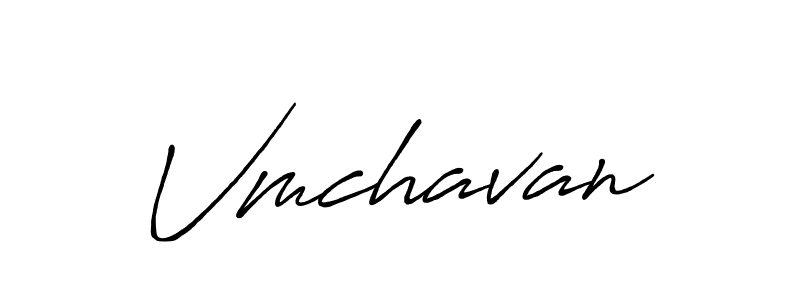 Make a beautiful signature design for name Vmchavan. With this signature (Antro_Vectra_Bolder) style, you can create a handwritten signature for free. Vmchavan signature style 7 images and pictures png