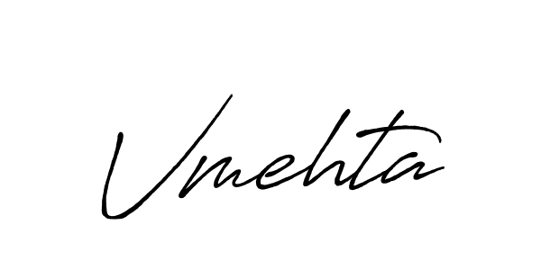 Create a beautiful signature design for name Vmehta. With this signature (Antro_Vectra_Bolder) fonts, you can make a handwritten signature for free. Vmehta signature style 7 images and pictures png