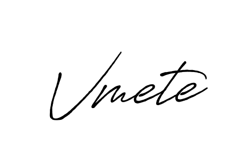 Vmete stylish signature style. Best Handwritten Sign (Antro_Vectra_Bolder) for my name. Handwritten Signature Collection Ideas for my name Vmete. Vmete signature style 7 images and pictures png