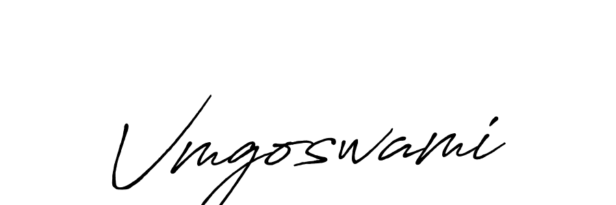 Use a signature maker to create a handwritten signature online. With this signature software, you can design (Antro_Vectra_Bolder) your own signature for name Vmgoswami. Vmgoswami signature style 7 images and pictures png