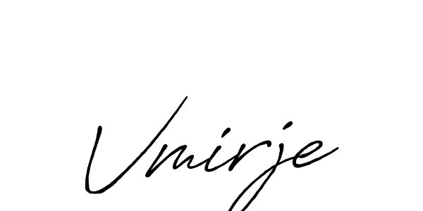 Create a beautiful signature design for name Vmirje. With this signature (Antro_Vectra_Bolder) fonts, you can make a handwritten signature for free. Vmirje signature style 7 images and pictures png