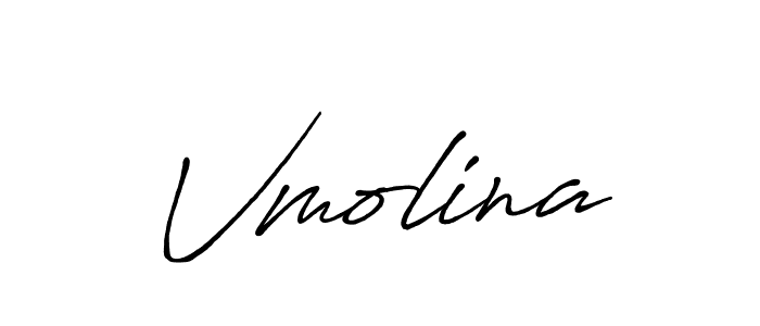 Make a beautiful signature design for name Vmolina. With this signature (Antro_Vectra_Bolder) style, you can create a handwritten signature for free. Vmolina signature style 7 images and pictures png