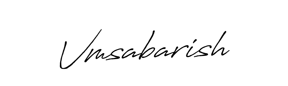 Make a beautiful signature design for name Vmsabarish. With this signature (Antro_Vectra_Bolder) style, you can create a handwritten signature for free. Vmsabarish signature style 7 images and pictures png