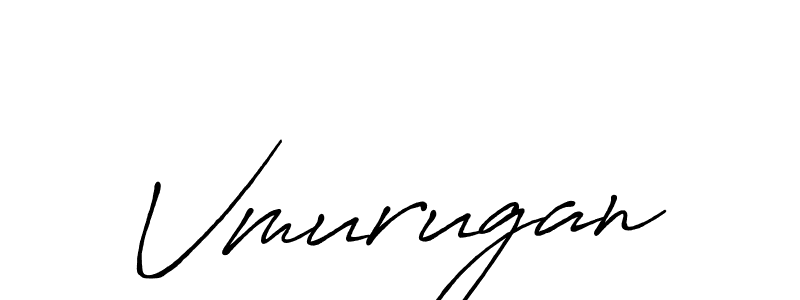 Design your own signature with our free online signature maker. With this signature software, you can create a handwritten (Antro_Vectra_Bolder) signature for name Vmurugan. Vmurugan signature style 7 images and pictures png