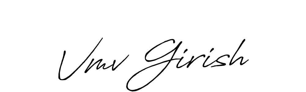 How to Draw Vmv Girish signature style? Antro_Vectra_Bolder is a latest design signature styles for name Vmv Girish. Vmv Girish signature style 7 images and pictures png