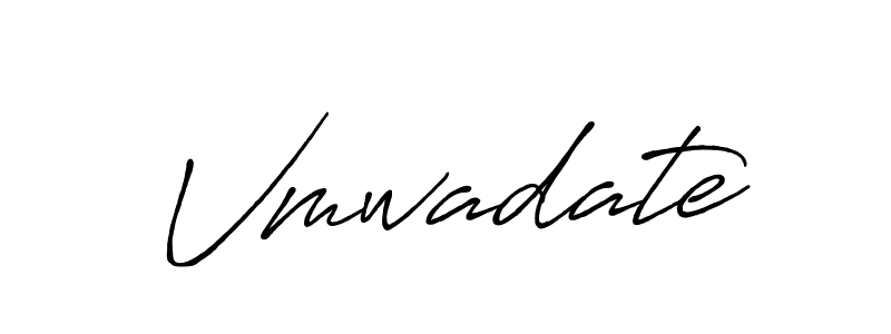 Make a beautiful signature design for name Vmwadate. With this signature (Antro_Vectra_Bolder) style, you can create a handwritten signature for free. Vmwadate signature style 7 images and pictures png