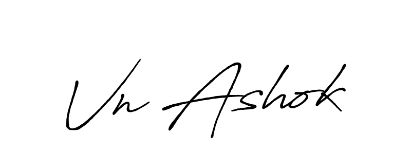 Make a beautiful signature design for name Vn Ashok. With this signature (Antro_Vectra_Bolder) style, you can create a handwritten signature for free. Vn Ashok signature style 7 images and pictures png