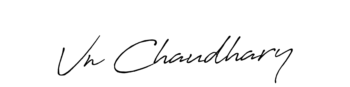Design your own signature with our free online signature maker. With this signature software, you can create a handwritten (Antro_Vectra_Bolder) signature for name Vn Chaudhary. Vn Chaudhary signature style 7 images and pictures png