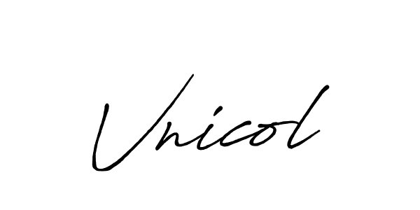 Make a beautiful signature design for name Vnicol. With this signature (Antro_Vectra_Bolder) style, you can create a handwritten signature for free. Vnicol signature style 7 images and pictures png