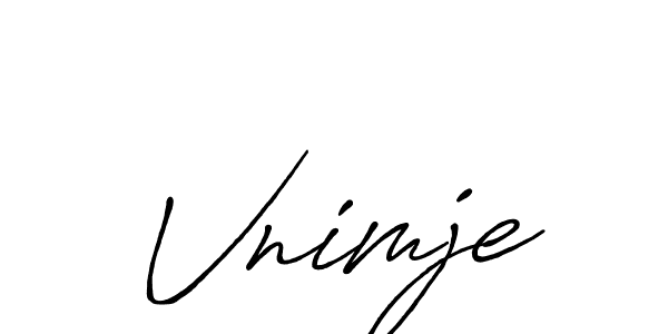 Use a signature maker to create a handwritten signature online. With this signature software, you can design (Antro_Vectra_Bolder) your own signature for name Vnimje. Vnimje signature style 7 images and pictures png