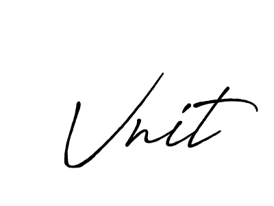 Vnit stylish signature style. Best Handwritten Sign (Antro_Vectra_Bolder) for my name. Handwritten Signature Collection Ideas for my name Vnit. Vnit signature style 7 images and pictures png
