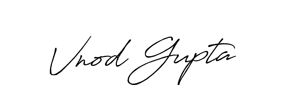 Use a signature maker to create a handwritten signature online. With this signature software, you can design (Antro_Vectra_Bolder) your own signature for name Vnod Gupta. Vnod Gupta signature style 7 images and pictures png