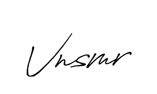 How to make Vnsmr name signature. Use Antro_Vectra_Bolder style for creating short signs online. This is the latest handwritten sign. Vnsmr signature style 7 images and pictures png
