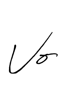 Create a beautiful signature design for name Vo. With this signature (Antro_Vectra_Bolder) fonts, you can make a handwritten signature for free. Vo signature style 7 images and pictures png