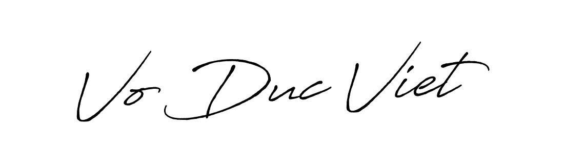 Make a beautiful signature design for name Vo Duc Viet. With this signature (Antro_Vectra_Bolder) style, you can create a handwritten signature for free. Vo Duc Viet signature style 7 images and pictures png