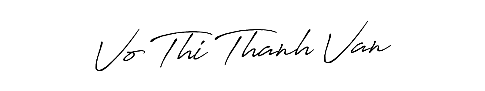 Make a beautiful signature design for name Vo Thi Thanh Van. With this signature (Antro_Vectra_Bolder) style, you can create a handwritten signature for free. Vo Thi Thanh Van signature style 7 images and pictures png