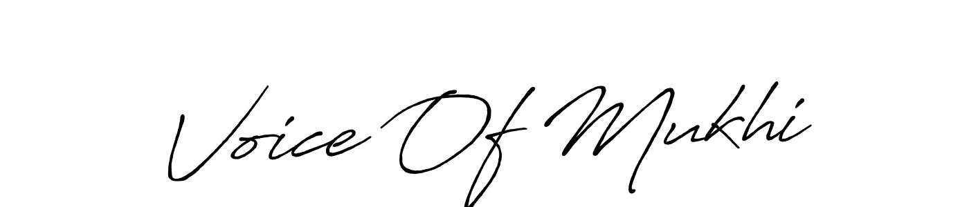 It looks lik you need a new signature style for name Voice Of Mukhi. Design unique handwritten (Antro_Vectra_Bolder) signature with our free signature maker in just a few clicks. Voice Of Mukhi signature style 7 images and pictures png