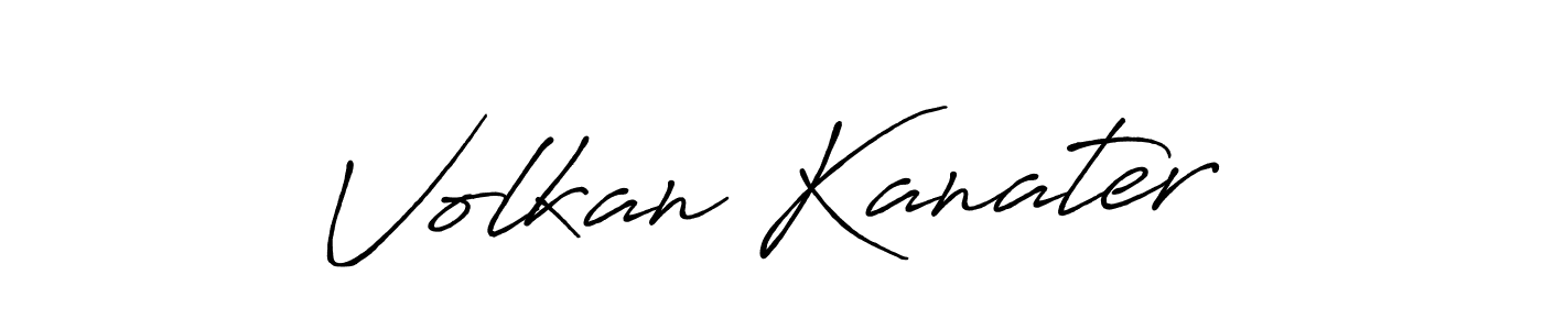 Use a signature maker to create a handwritten signature online. With this signature software, you can design (Antro_Vectra_Bolder) your own signature for name Volkan Kanater. Volkan Kanater signature style 7 images and pictures png