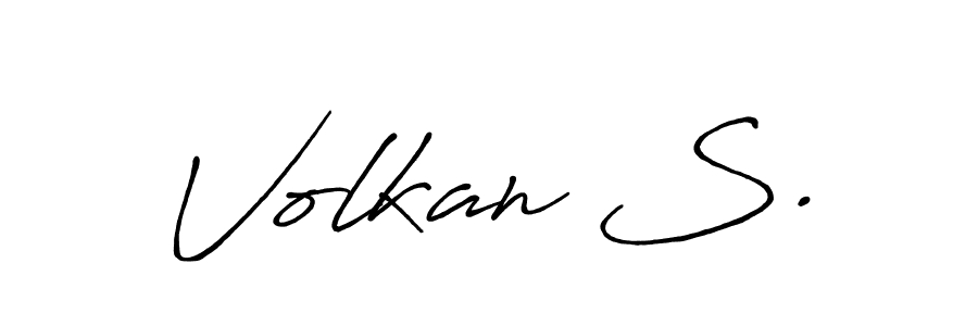 Design your own signature with our free online signature maker. With this signature software, you can create a handwritten (Antro_Vectra_Bolder) signature for name Volkan S.. Volkan S. signature style 7 images and pictures png