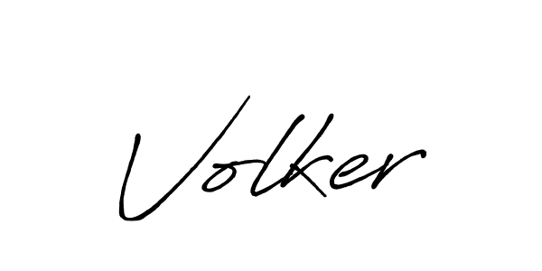 Create a beautiful signature design for name Volker. With this signature (Antro_Vectra_Bolder) fonts, you can make a handwritten signature for free. Volker signature style 7 images and pictures png