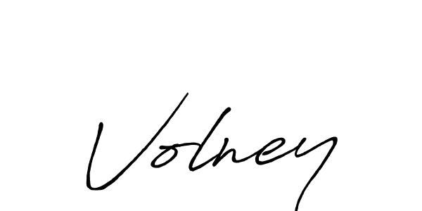 Create a beautiful signature design for name Volney. With this signature (Antro_Vectra_Bolder) fonts, you can make a handwritten signature for free. Volney signature style 7 images and pictures png