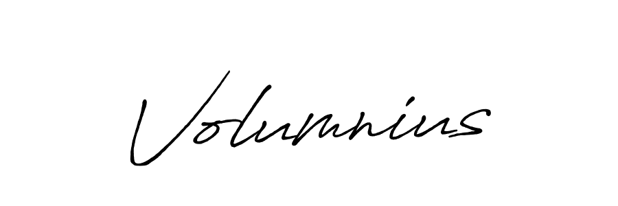 Use a signature maker to create a handwritten signature online. With this signature software, you can design (Antro_Vectra_Bolder) your own signature for name Volumnius. Volumnius signature style 7 images and pictures png