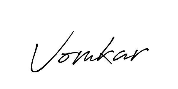 Vomkar stylish signature style. Best Handwritten Sign (Antro_Vectra_Bolder) for my name. Handwritten Signature Collection Ideas for my name Vomkar. Vomkar signature style 7 images and pictures png