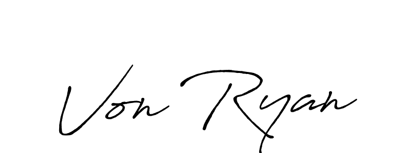 Von Ryan stylish signature style. Best Handwritten Sign (Antro_Vectra_Bolder) for my name. Handwritten Signature Collection Ideas for my name Von Ryan. Von Ryan signature style 7 images and pictures png