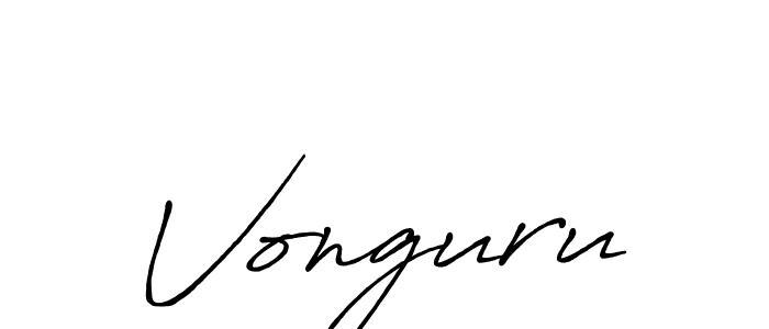 Create a beautiful signature design for name Vonguru. With this signature (Antro_Vectra_Bolder) fonts, you can make a handwritten signature for free. Vonguru signature style 7 images and pictures png