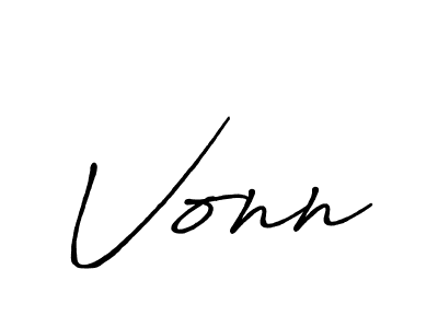How to make Vonn signature? Antro_Vectra_Bolder is a professional autograph style. Create handwritten signature for Vonn name. Vonn signature style 7 images and pictures png